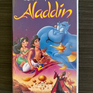 RARE Walt Disney Aladdin VHS w/Proof of Purchase & Pamphlets
